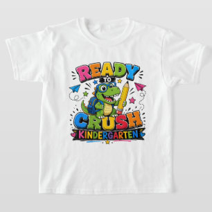 T-shirt Chemise de maternelle Dino Crush Premier jour d'