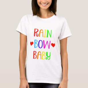 T-shirt Chemise de maternité de bébé d'arc-en-ciel avec