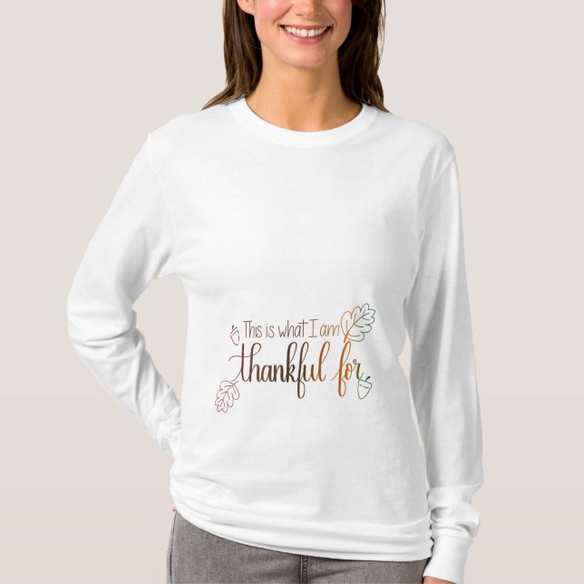 T-shirt Chemise de maternité de thanksgiving de (Devant)
