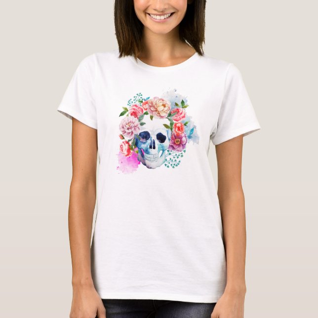 T-shirt Chemise de maternité Dia de los Muertos (Devant)