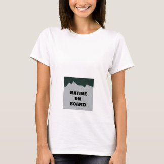 T-shirt Chemise de maternité "native à bord" - Plaque de p