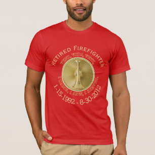 T-shirt Chemise de médaillon VVV du lieutenant d'incendie