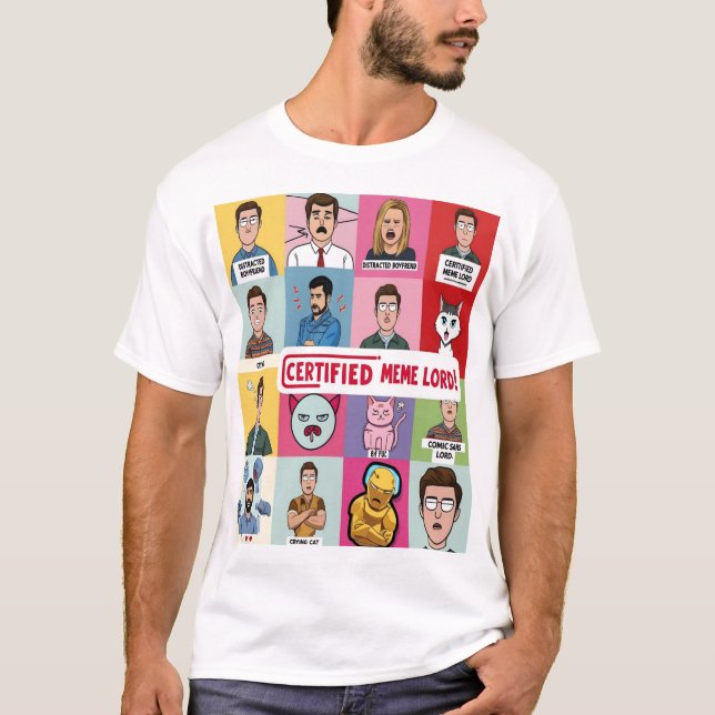 T-shirt chemise de médias sociaux amusante 2025 (Devant)