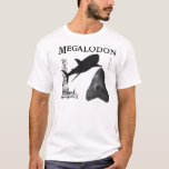 T-shirt Chemise de Megalodon<br><div class="desc">Cette chemise est le roi de tous les requins,  Megalodon.  C'est une grande chemise montrant la taille énorme de ce requin plus fort que la vie.</div>