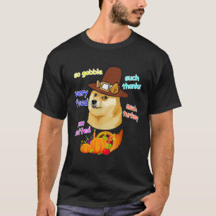 T-shirt Chemise de mème de chien Enfants Thanksgiving Shib