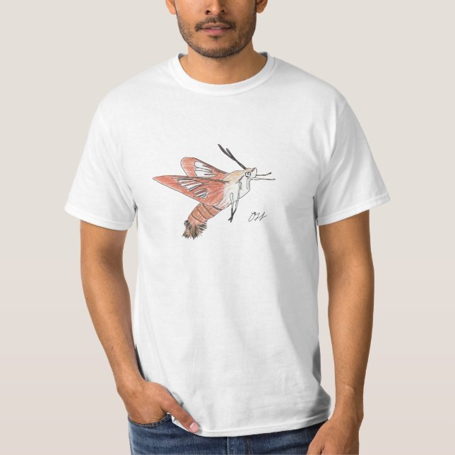 T-shirt Chemise de mite de Clearwing de colibri (Devant)