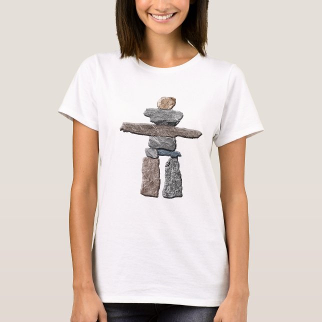 T-shirt Chemise de mode inukshuk inuit d'Amérique (Devant)