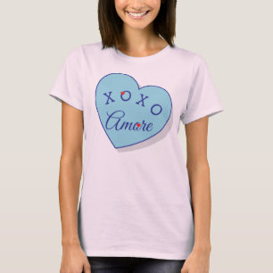T-shirt Chemise de mode moderne Amore XOXO pour la Saint-V