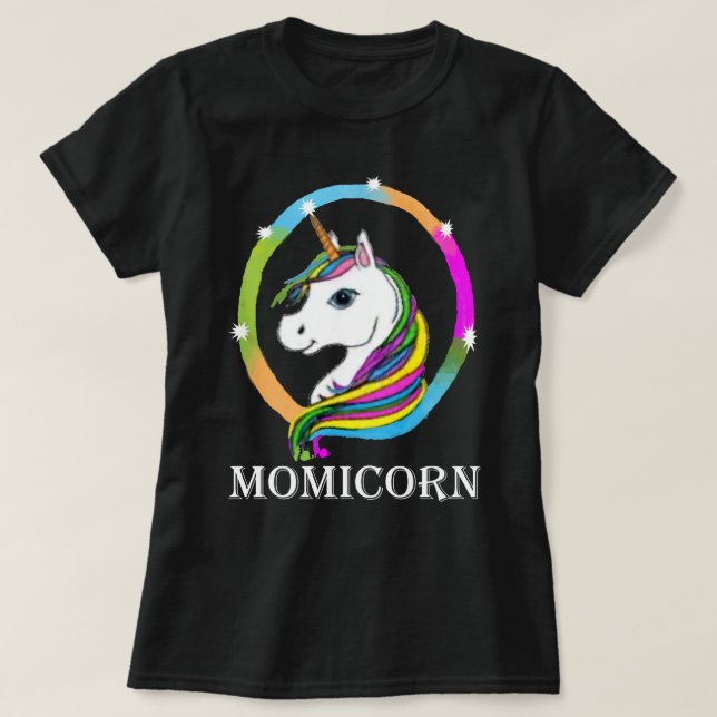 T-shirt Chemise de Momicorn, cadeau pour des mamans, maman (Design devant)