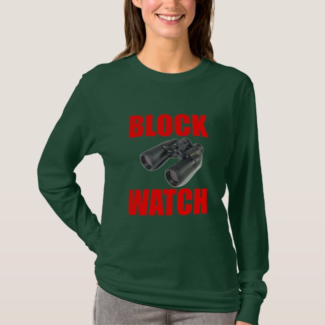 T-shirt Chemise de montre de bloc (Devant)