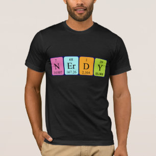 T-shirt Chemise de mot de table périodique Nerdy