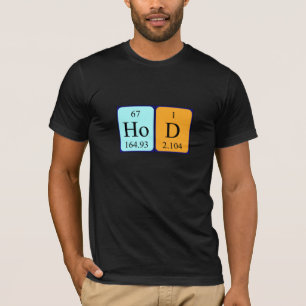 T-shirt Chemise de mot HoD pour table périodique