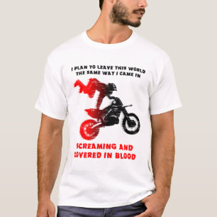 T-shirt Chemise de Motocross Dirt Bike Screaming Blood