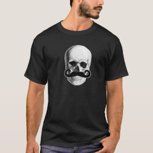 T-shirt Chemise de moustache de crâne
