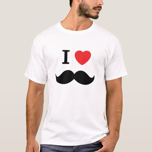 T-shirt chemise de moustache du VE (Devant)