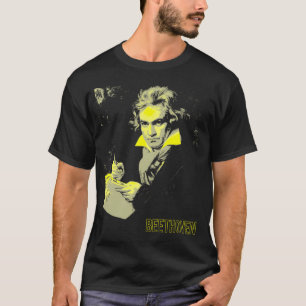 T-shirt Chemise de musique classique d'impression de jaune
