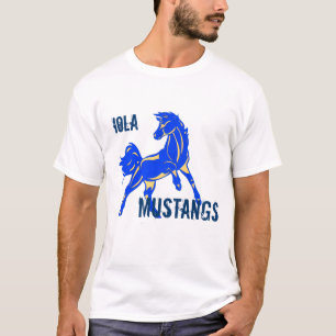 T-shirt Chemise de mustang de Bleu-Or