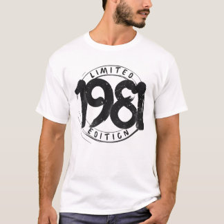 T-shirt Chemise de naissance rétro édition limitée 1981 vi