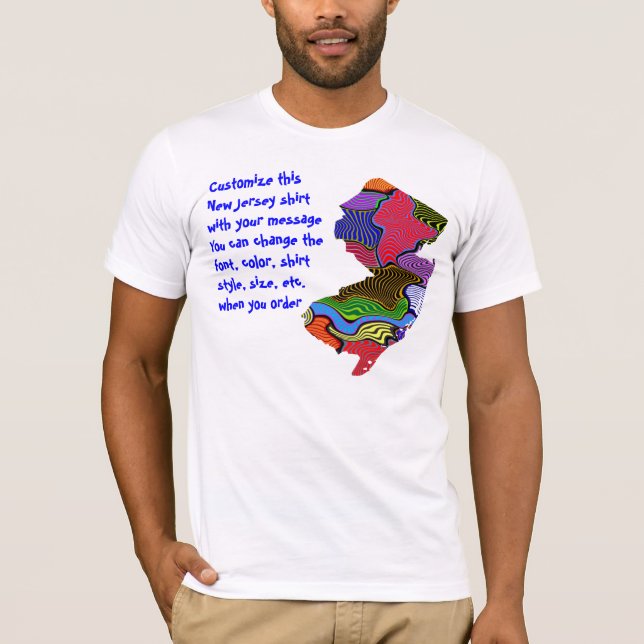 T-shirt Chemise de New Jersey - coutume avec l'élection ou (Devant)