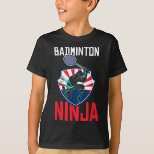 T-shirt Chemise de ninja de badminton Drôle de joueur de b
