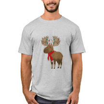 Chemise de Noël à motif orignal