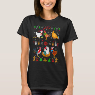 T-shirt Chemise de Noël Collection Poule Santa Poule