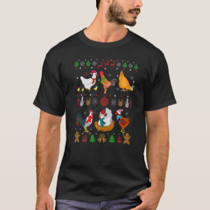 T-shirt Chemise de Noël Collection Poule Santa Poule