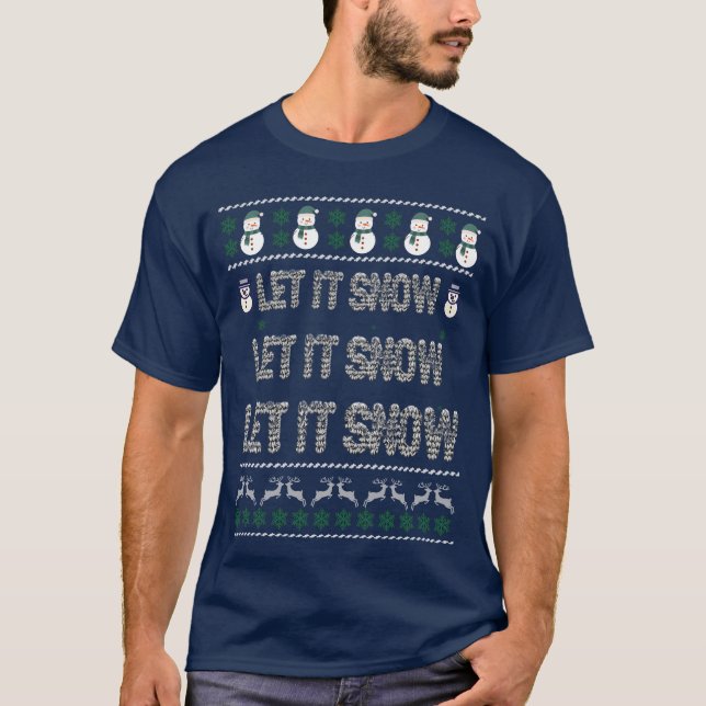 T-shirt Chemise de Noël - Conception de Jingle de Fêtes (Devant)