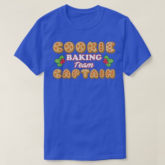 T-shirt Chemise de Noël Cookie Baking Team Capitaine (Design devant)
