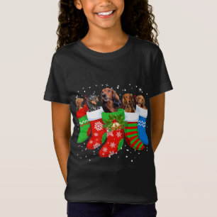 T-Shirt Chemise de Noël Dachshund Chien Chien Chaussettes