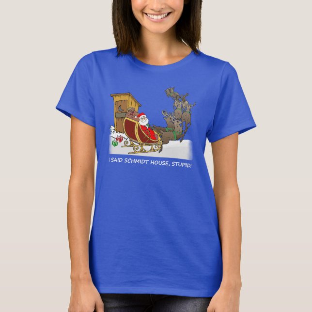 T-shirt Chemise de Noël de bande dessinée de Chambre de (Devant)