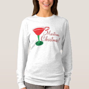 T-shirt Chemise de Noël de Martini de la femme