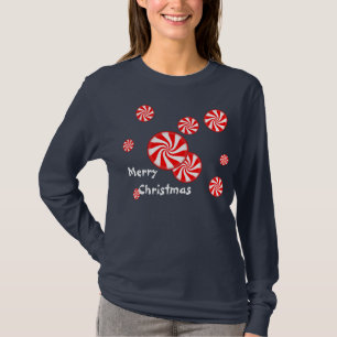 T-shirt Chemise de Noël de remous de menthe poivrée