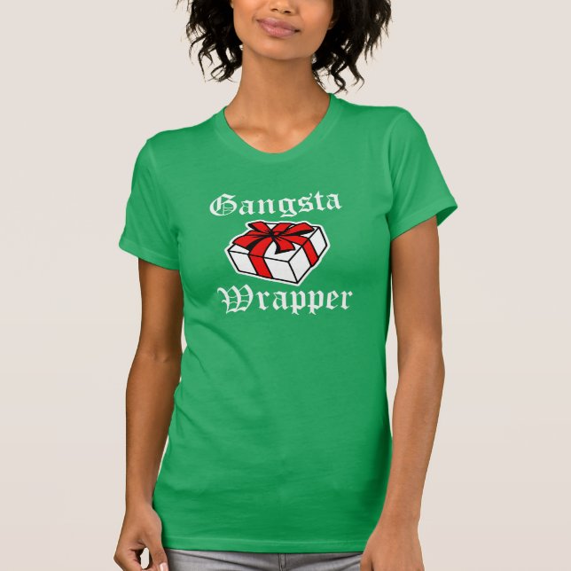 T-shirt Chemise de Noël des femmes drôles d'emballage de (Devant)
