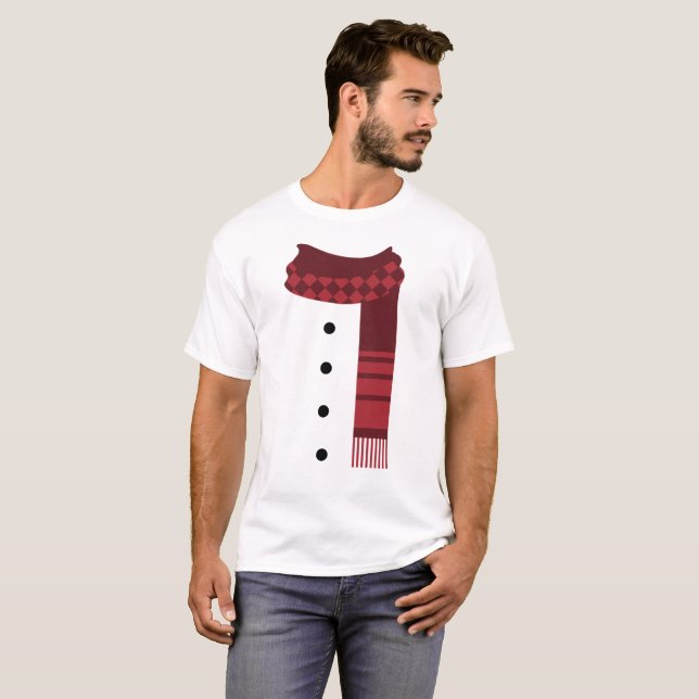 T-shirt Chemise de Noël d'hiver du bonhomme de neige des (Devant entier)