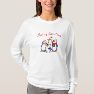 T-shirt Chemise de Noël du manchot féminin