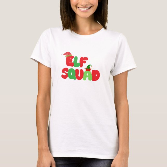 T-shirt Chemise de Noël Elf Squad (Devant)