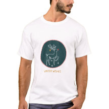 Chemise de Noël en famille : Vœux d'hiver