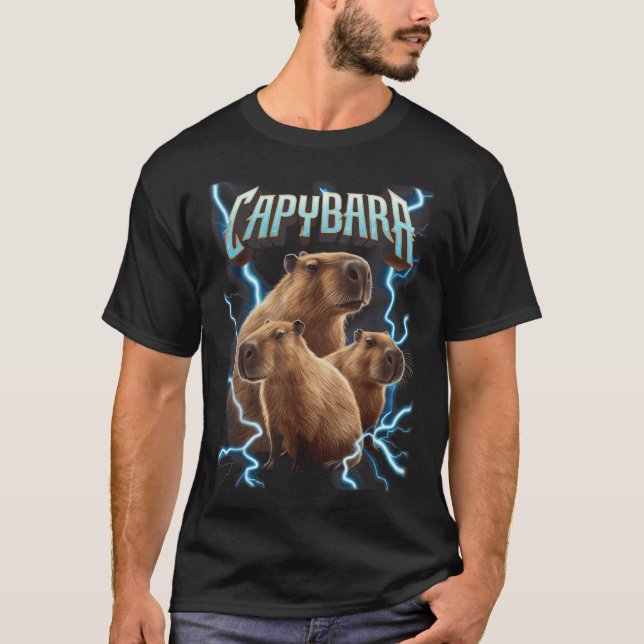 T-shirt Chemise de Noël en métal lourd Capybara _ Funny Ho (Devant)