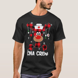 T-shirt Chemise de Noël en Vichy Cerf Infirmière auxiliair