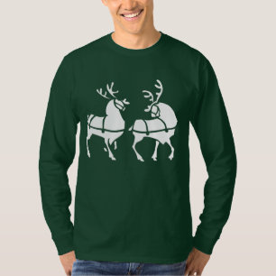 T-shirt Chemise de Noël Festive Hommes Reindeer