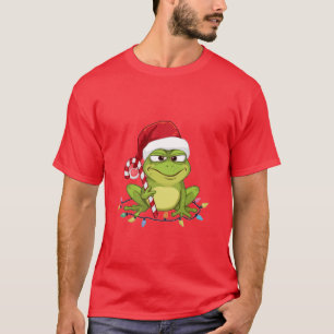 T-shirt Chemise de Noël Fun Frog Santa - Grenouille mignon