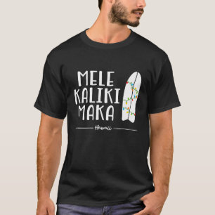 T-shirt Chemise de Noël hawaïenne Mele Kalikimaka Surfboar