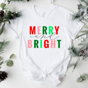 T-shirt Chemise de Noël Joyeuse et brillante