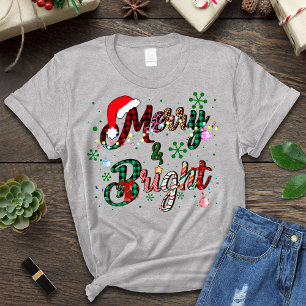 T-shirt Chemise De Noël, Joyeuse Et Lumineuse