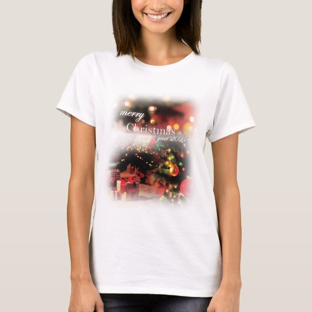T-shirt Chemise de Noël Joyeuse femme (Devant)