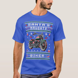 T-shirt Chemise de Noël laide de motard vilain