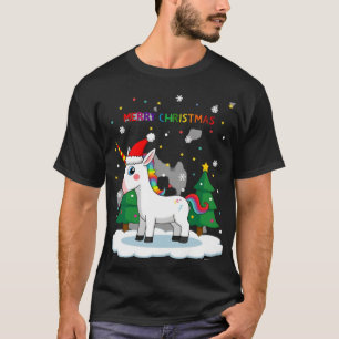 T-shirt Chemise de Noël Licorne Filles Tenue de Noël Chemi