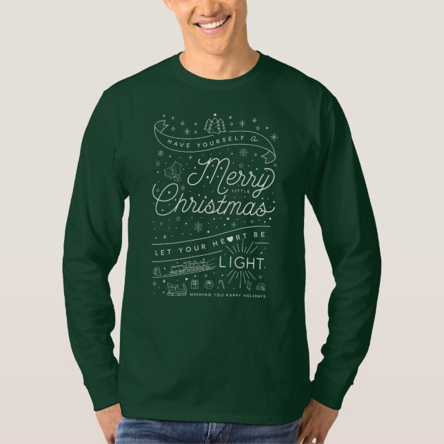 T-shirt Chemise de Noël longue nuit pour hommes (Devant)