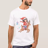 Chemise de Noël Magique à Vélo de Renne.
